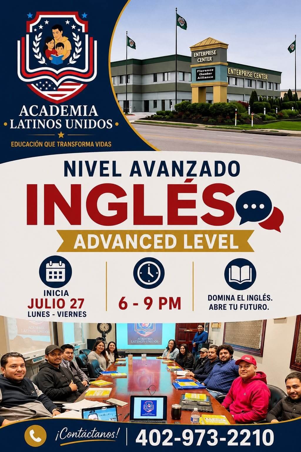 curso de inglés nivel avanzado inicia el 27 de julio de 2026